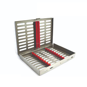 Bandeja de Esterilización Dental Manual de Acero Inoxidable de Alta Calidad para 10 Instrumentos Quirúrgicos, Ideal para Clínicas y Hospitales - Product Image 1