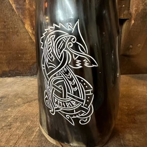 Tasses médiévales sculptées en corne, les plus précieuses et économiques, accessoires de vaisselle pour bière et vin - Product Image 1