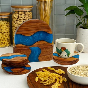 Juego de Posavasos de Resina Hechos a Mano, Clásicos, Ecológicos, de Resina Natural, Rústicos y Modernos - Product Image 2