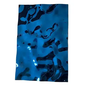 8K Spiegel Titanium Water Golf Water Rimpel Roestvrij Staal Plaat 3d Emboss Roestvrijstalen Paneel