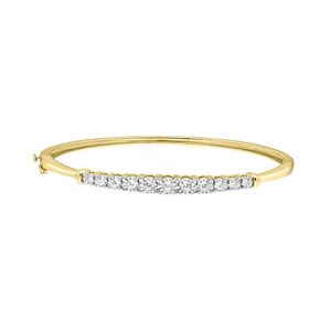 Pulsera de tenis de oro amarillo para mujer con diamantes de corte brillante redondo de 0.41 ct, engaste en canal, estilo clásico - Product Image 1