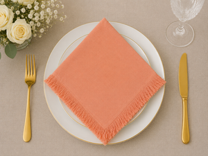 Serviette de table carrée de luxe en coton et lin, douce et lavable, pour la maison, les dîners et la décoration d'événements - Product Image 1