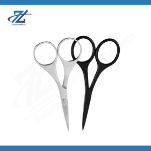 Ciseaux de beauté multifonctionnels de haute qualité pour poils du nez et sourcils, à pointes affûtées en acier inoxydable, avec tête en plastique durable - Product Image 2