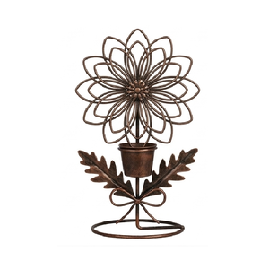 Nouveauté : Pot de fleurs en fer forgé avec support, revêtement poudré, durable, pour intérieur/extérieur, décoration de la maison, jardin, taille personnalisable - Product Image 4