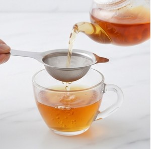 Passoire à thé couleur argent vintage avec longue poignée bâton ustensiles de cuisine verres café thé et expresso accessoires fournitures - Product Image 6