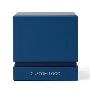 Boîte carrée rigide avec logo personnalisé, doublure en satin et ruban pour l'emballage de bijoux, montres et lunettes - Product Image 5