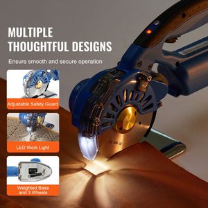 5 Speed Cordless Electric Rotary <b>Fabric</b> Cutter 1.1\" <b>Cutting</b> Thickness Octagonal Knife New Condition <b>Machine</b> for <b>Cutting</b> Cloth - Product Image 3
