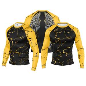 Rashguard Profesional de BJJ con Diseño de Alas, Personalizado, 100% Poliéster, Transpirable, Antibacteriano, de Secado Rápido, Sublimado, MOQ Bajo - Product Image 4