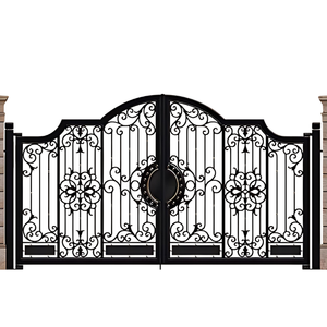 Puerta Principal y Puerta de Jardín de Hierro Forjado de Lujo, Puertas de Acero Forjadas a Mano con Detalles Ornamentales para Exteriores de Viviendas de Primera Calidad - Product Image 6