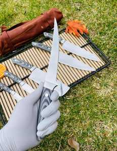 Legacy Blades 5-Piece Damascus Steel <b>Knife</b> <b>Set</b> with Wood Handle Polished Straight Edge for Meat Fruit Vegetable Professional Use - Product Image 5