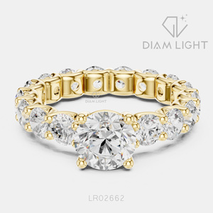 Bague de mariage ronde 1,25 carat, bijoux fins, certifiée IGI, or blanc 14 carats, diamant de laboratoire, bague de fiançailles et d'anniversaire - Product Image 5