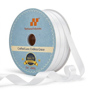 Ruban de satin blanc simple face de 12 mm en gros pour décoration de mariage, emballage cadeau, bouquets, couture, nœuds pour cheveux, boîtes à gâteaux, artisanat - Product Image 1