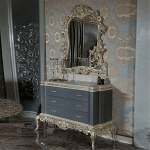 Armario de Lujo de Estilo Europeo Real, de 4 Puertas, de Madera de Caoba Sólida, con Paneles Tallados en Oro, Ecológico y Duradero, para Dormitorio - Product Image 5