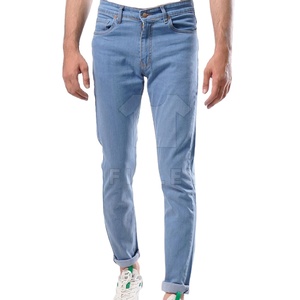 Pantalones vaqueros para hombre de Venta caliente 2025 logotipo personalizado estilo ligero e informal cintura media buena calidad con MOQ bajo - Product Image 1