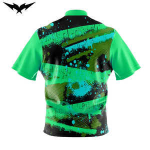 เสื้อโบว์ลิ่งผู้ชายแบบสั่งทำขายส่ง เสื้อโบว์ลิ่งซิปพิมพ์ลายแบบซับลิเมชั่น เสื้อโบว์ลิ่งยูนิเซ็กส์สไตล์เรโทร - Product Image 2