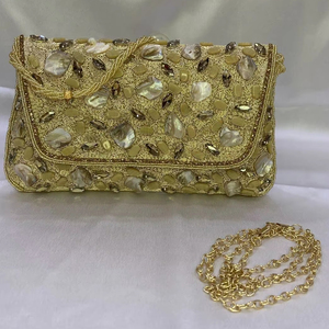 Designer <b>Evening</b> Clutch Stylish Handcrafted Bridal <b>Bag</b> for Weddings & Event's - Product Image 3