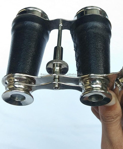 Prismáticos de mano de cuero negro y níquel macizo de capitán de 4,2 "de latón antiguo Náutico al por mayor con asa - Product Image 2