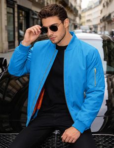 Bomber <b>Jacket</b> Men Custom Polyester <b>Slim</b> <b>Fit</b> Lightweight Casual Winter <b>Jacket</b> Wholesale Factory Direct Cozy Wear - Product Image 2