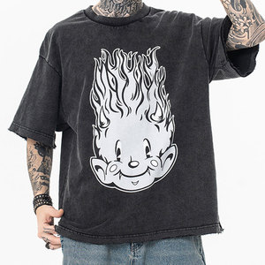 T-shirt imprimé pour homme, style streetwear moderne, coupe classique, 100% coton tricoté, respirant et à séchage rapide - Product Image 5