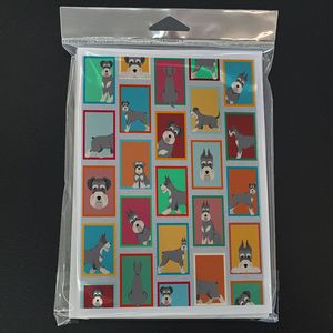 Lunatique A7 taille 5x7 cartes vierges paquet de 8 cartes de voeux Schnauzer avec enveloppes - Product Image 3