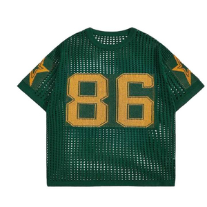Camiseta de Fútbol de Malla de Poliéster para Hombre, Tallas Grandes, con Logotipo Personalizado OEM ODM, Manga Corta, Transpirable, de Secado Rápido, Colores Personalizados, Tie-Dye - Product Image 5