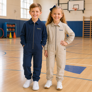 Ensemble d'uniformes scolaires en polycoton de qualité supérieure, broderie personnalisée tissée, uniforme pour élèves du primaire - Product Image 1