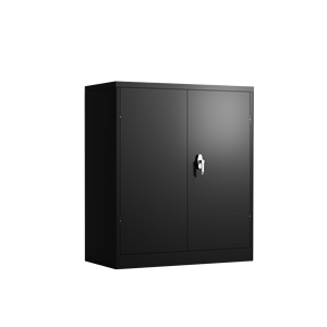 Armadio in Acciaio con Serratura, 2 Ante e 2 Ripiani per Ufficio, Garage, Magazzino - Armadietti Metallici con Chiusura - Product Image 2