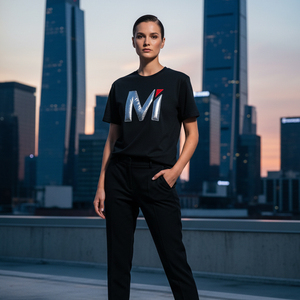 เสื้อยืดพิมพ์ลายพัฟฟ์แบบกำหนดเองจากผู้ผลิต ปักลายเชนิลล์ สไตล์ฮิปฮอป เสื้อผู้ชายสไตล์อเมริกัน ย้อมสีพรีเมียม - Product Image 6