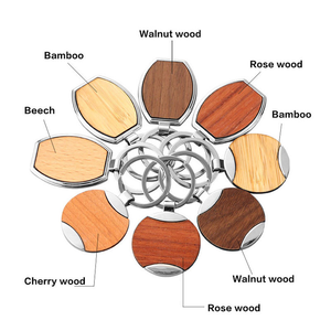 Porte-clés en bois gravés au laser de haute qualité, fabrication sur mesure, logo personnalisé, lettrage sur porte-clés en bois - Product Image 3