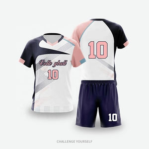 ชุดวอลเลย์บอลชายสั่งทำขายส่ง แบบทันสมัย สีดำขาว แขนสั้น พร้อมกางเกงขาสั้น หมายเลขสั่งทำได้ - Product Image 2