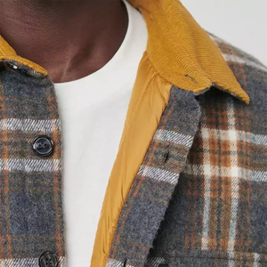 Custom Bulk <b>Mens</b> High Quality Brushed Cotton Plaid Hooded <b>Flannel</b> Streetwear <b>Jacket</b> - Product Image 6