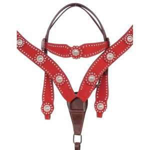 Classic Western Horse Headstall Genuine <b>Leather</b> Bridle <b>Tooled</b> <b>Leather</b> Conchos for Horse Riding Equestrian Sports Custom Sizes - Product Image 3