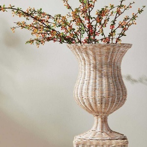 Vase en rotin bohème moderne de qualité supérieure pour la décoration intérieure, vente en gros, rotin naturel fait à la main, durable, léger, décoratif - Product Image 3