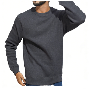 Sweat-shirt de sport uni à coupe classique pour homme, couleur basique, tricoté, décontracté, automne - Product Image 1