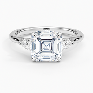 แหวน BOJ รุ่น 079 ทรง Asscher Cut เงินแท้ 925 ประดับเพชรทรง Halo แบบ Solitaire น้ำหนัก 2 กะรัต สี D ความสะอาด VVS1 เพชรโมอิสซาไนต์ รับรองโดย GRA ราคาประหยัด - Product Image 1