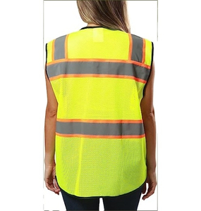 Custom Clothing Wholesale Reflective Workwear Safety Vest <b>Construction</b> with Pockets for Men - Product Image 5