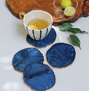 Resin Drink Mat Set Stylish Coasters Elegant <b>Table</b> <b>Protectors</b> Durable Premium Dining Surface Accessories - Product Image 5