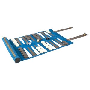Jeu de backgammon en cuir personnalisé, portable, pour voyage, tapis de jeu de luxe en suède, jeu de backgammon en feutre, backgammon enroulable - Product Image 1