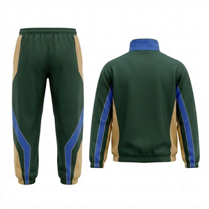 Custom Logo Men’s Color Block Tracksuit Set <b>Zip</b> <b>Up</b> <b>Jacket</b> and Jogger Pants Private Label Manufacturer - Product Image 2