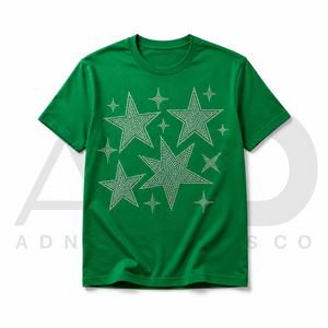 เสื้อยืดประดับเพชรแบบกำหนดเองสำหรับผู้หญิงผู้ชาย |   เสื้อยืดลายกราฟิกคริสตัลวิบวับ |   เสื้อยืดผ้าฝ้ายประดับคริสตัลแบบฮอตฟิกซ์ - Product Image 4