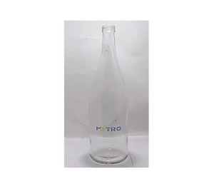 Bouteille en verre clair de 1L, vide, pour boissons (eau, jus, soda, liqueur), emballage réutilisable et durable, vente en gros - Product Image 4