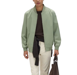 Blouson aviateur rétro américain vintage d'hiver pour homme, col montant, fermeture éclair. - Product Image 3