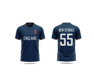 Camiseta de Críquet de Inglaterra Personalizada, Ropa Deportiva Sublimada de Secado Rápido con Nombre y Número del Jugador, Unisex - Product Image 1