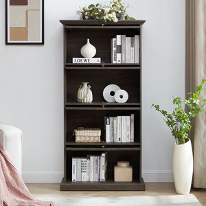 Vitrina de Vidrio de 4 Niveles para Sala de Estar, con Puertas Abatibles de Vidrio, para Exhibir Juguetes, Figuras y Coleccionables - Product Image 2