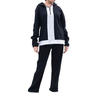 Chándal Deportivo de Invierno para Mujer, con Capucha, Forro Polar Grueso, de Secado Rápido, con Logotipo Personalizado, Estampado Sólido - Product Image 1