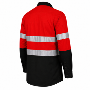 Camisa de Trabajo Reflectante de Alta Visibilidad Personalizada para Hombre, con Bolsillos Dobles en el Pecho, Camisa de Seguridad con Botones, Ropa de Trabajo Personalizada para la Industria - Product Image 5