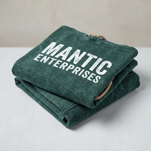 เสื้อฮู้ดดี้ผู้ชายสไตล์วินเทจทรงโอเวอร์ไซส์ ผ้าฟลีซคอตตอน 100% หนัก 300 กรัม ซักย้อมสีแบบแอซิดวอช สำหรับใส่ลำลองในฤดูหนาว สตรีทแวร์ - Product Image 5