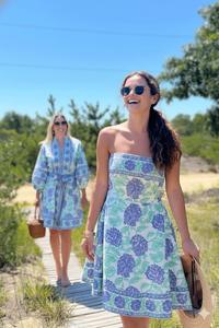 Robe d'été décontractée pour femme en coton, sans bretelles, style bohème, à imprimé floral et léopard, coupe trapèze, taille naturelle, idéale pour la plage - Product Image 3
