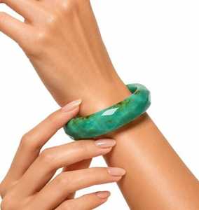 MN Exports - Juego de Brazaletes de Resina Acrílica Vintage, Imitación de Perlas Multicolores, Lucite con Microincrustaciones, Regalo Unisex, Moda Islámica - Product Image 1