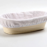 Panier à levain en rotin naturel fait main, écologique, vintage, décoratif, bol de levage du pain, durable, léger, ensemble